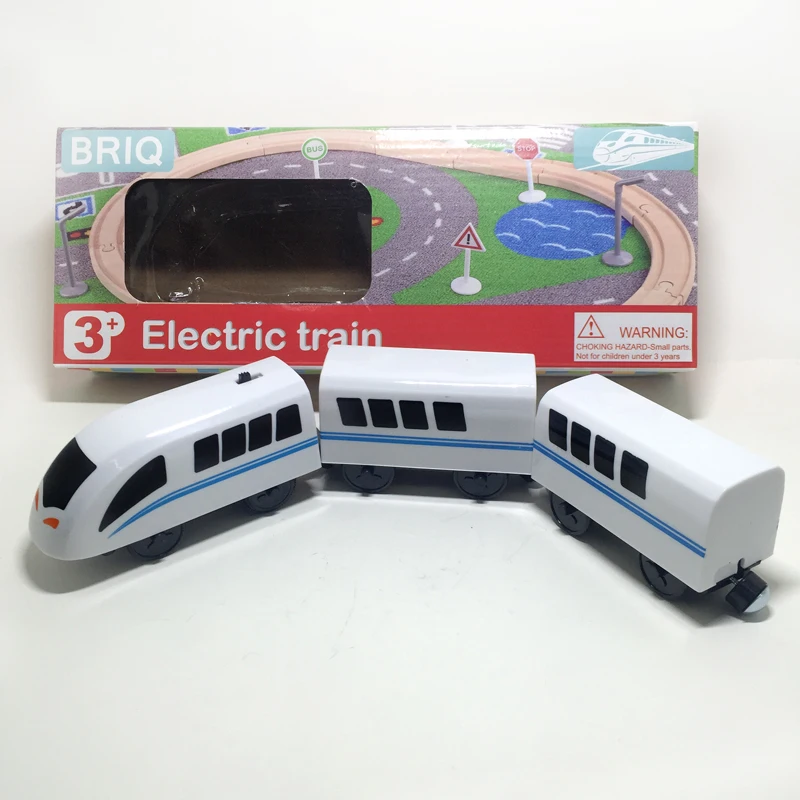 free shipping Magnetic electric train High-speed rail compatible with train tracks and all kinds of wooden train tracks