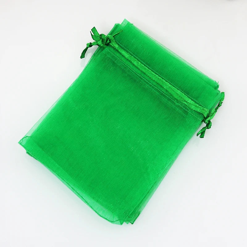 

Free Shipping 200pcs Green Organza Bag 20x30cm Large Cosmetics Jewelry Packaging Bag Cute Drawstring Gift Bags Organza Pouches