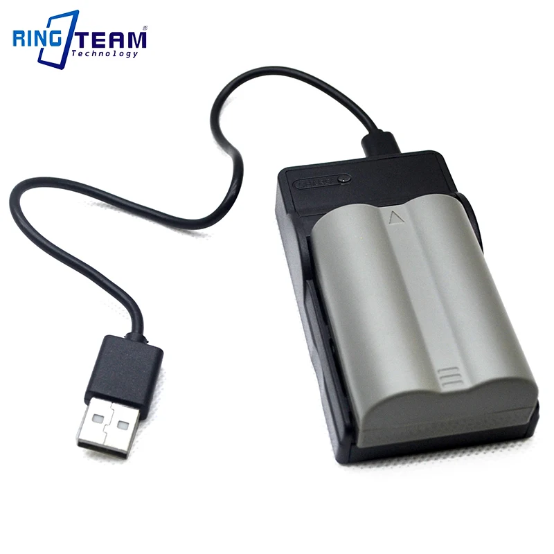 2-In-1 Portable ENEL3E EN-EL3E USB Charger & Battery for Nikon D90 D80 D300 D300s D700 D200 D70 D50 D70s D100 DSLR Cameras