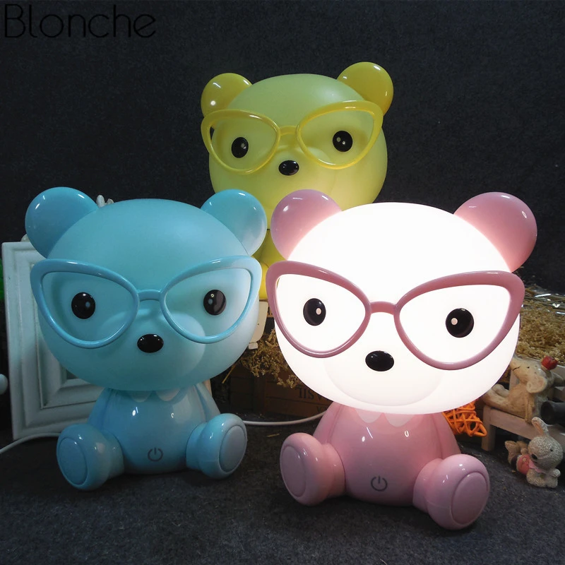 

Bear Lamp Led Night Lights Baby Bedroom Animal Cartoon Night Lamp Table Lamp Kids Christmas Birthday Gifts Mini Light Home Decor