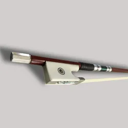 High-End Violin Bow 3/4 4/4  Exquisite Horsehair Brazilwood Imitation Ivory Bow FiddleViolino Bow parts accessories