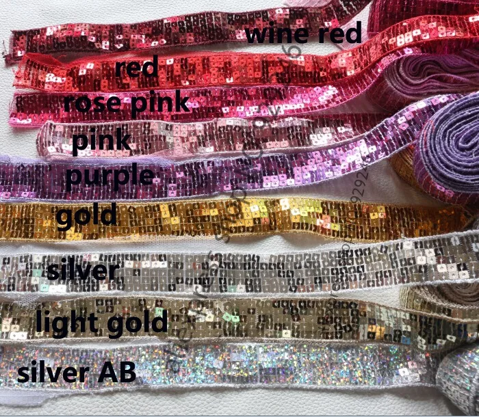 16 yards/lot 5-rows square sequins ribbon lace for dancing costume decoration grey sequins for stage garments dress accessory