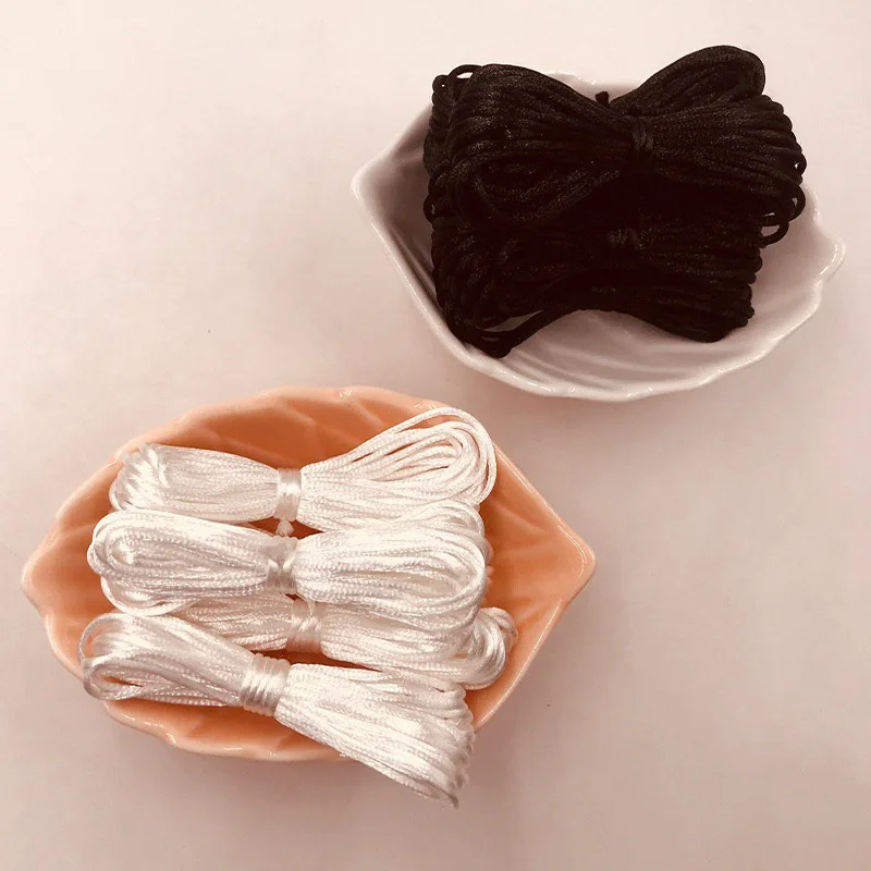 5M DIY Nylon Cords 1.5mm Pacifier Clip Chain For Teething Necklace Make Ropes Silicone Beads Handmade Satin Jewelry thread