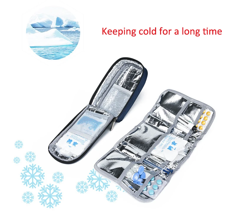 Bolsa de primeros auxilios con aislamiento médico, Kit de emergencia, almacenamiento refrigerado, viaje, Camping, Kits tácticos de supervivencia,