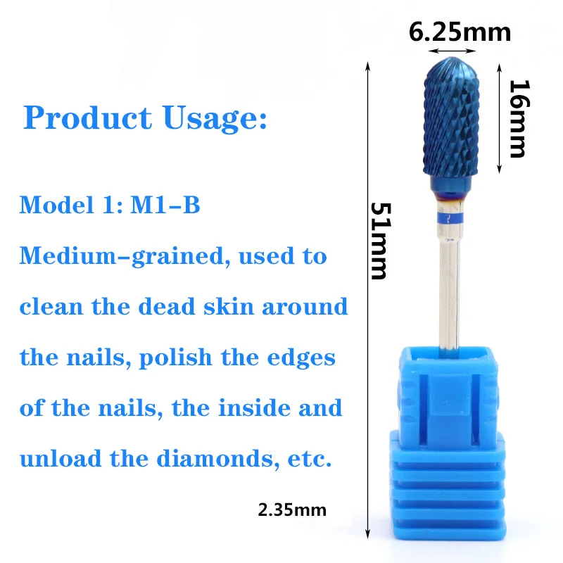 5 Types Tungsten Steel Nail Grinding Head Milling Manicure Cutter for Pedicure Machine Sander Drill Bit Device Electric Tools
