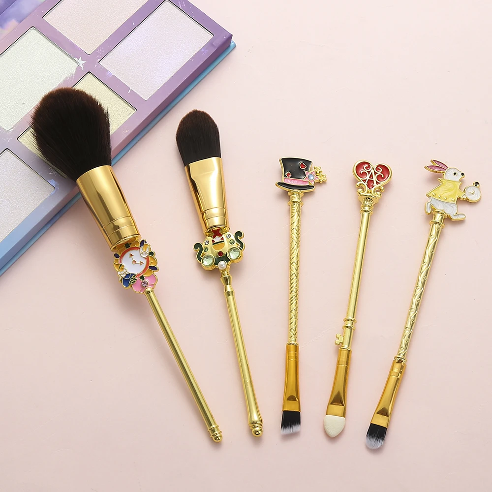 

Disney Alice in Wonderland Makeup Brushes Set Soft Hair Foundation Blending Powder Eye Shadow Contour Concealer Cosmetic Brush