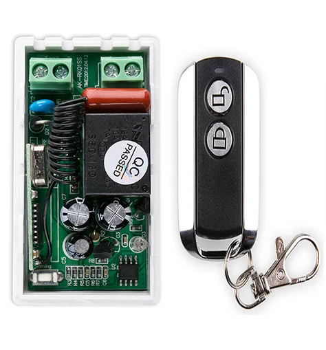 

most simple wiring New AC 220 V 1CH Wireless Remote Control Switch System Receiver & 2 Keys metal waterproof Remote