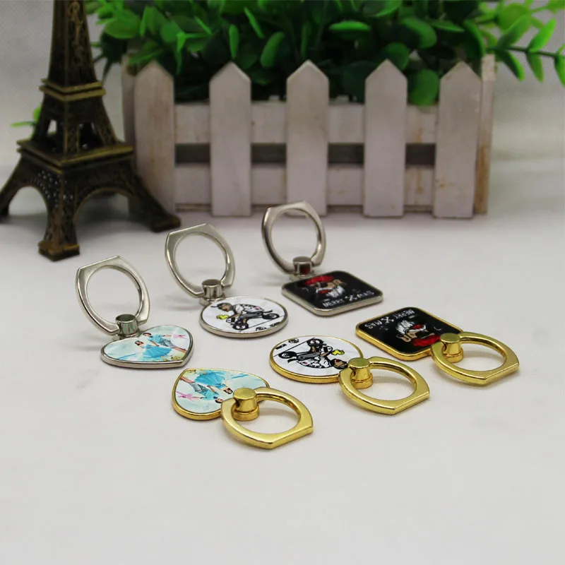 10pcs Metal Finger Ring Mobile Phone Smartphone Stand Holder for Sublimation INk Transfer Print