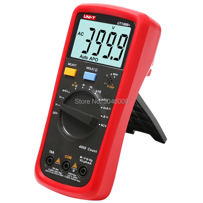 UNI-T UT136B+/UT136C+ Automatic Range Digital Multimeter; Resistor/Capacitor/Frequency/Temperature/HFE/NCV Test