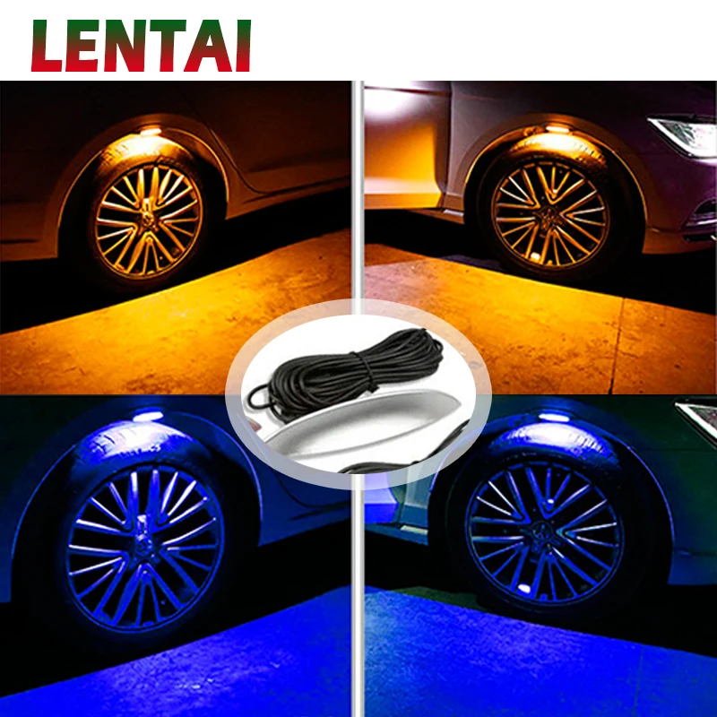 LENTAI For Ford focus 2 3 mk2 fiesta ranger mondeo mk4 Lada granta vesta Infiniti 1Set Car LED Wheel lights atmosphere lamp bulb