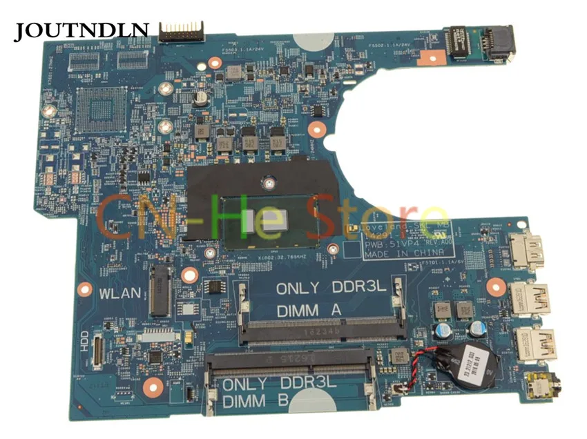 Original FOR Dell Latitude 14 3470 3570 Laptop Motherboard CN-0JD0P2 JD0P2 0JD0P2 DDR3L 14291-1 PWB 51VP4 W/ i5-6200U CPU