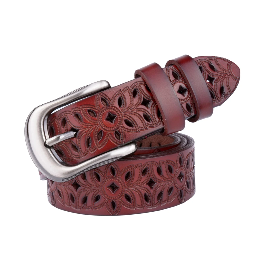 Hot Women Brand Belts,New Design Hollow Out Women Belts Fashion Casual Belt Cow Genuine Leather Belt For Women Without Drilling