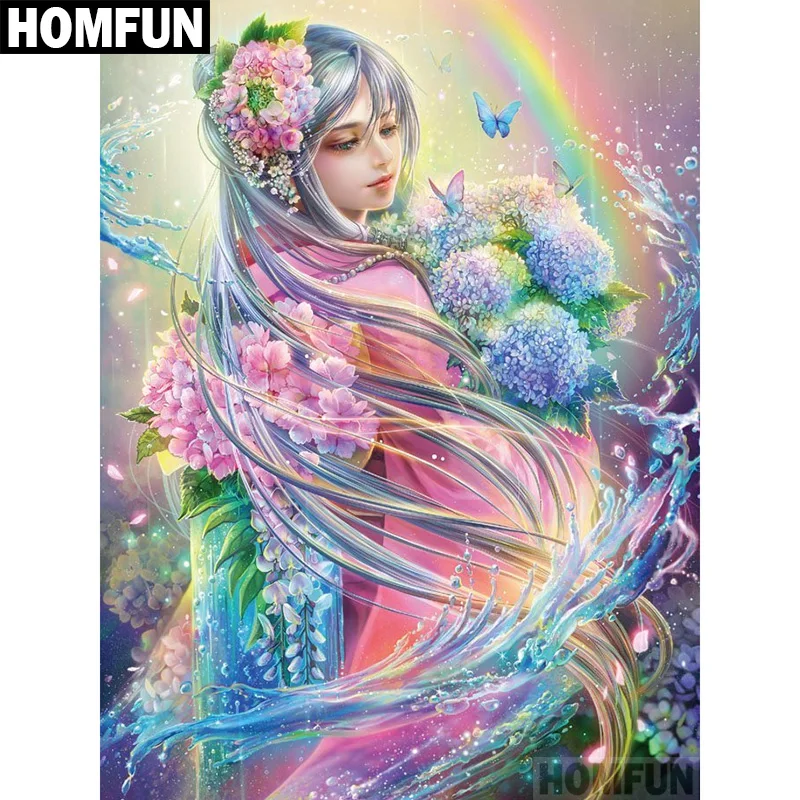 HOMFUN Full Square/Round Drill 5D DIY Diamond Painting 