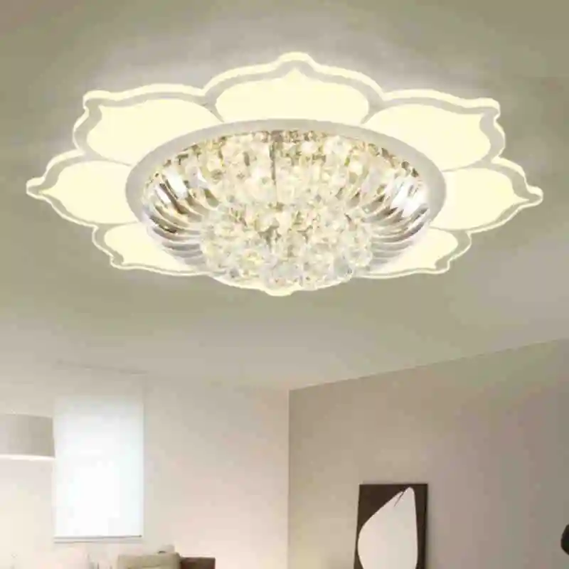 LED crystal Ceiling Lights lampsimple modern flower typelight regulating atmosphereliving room lampbedroom lampwarm sunflower