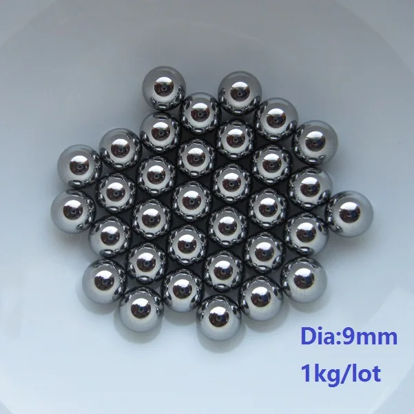 

1kg/lot (335pcs) steel ball Dia 9mm bearing steel balls precision GC15 G10 9mm Diameter