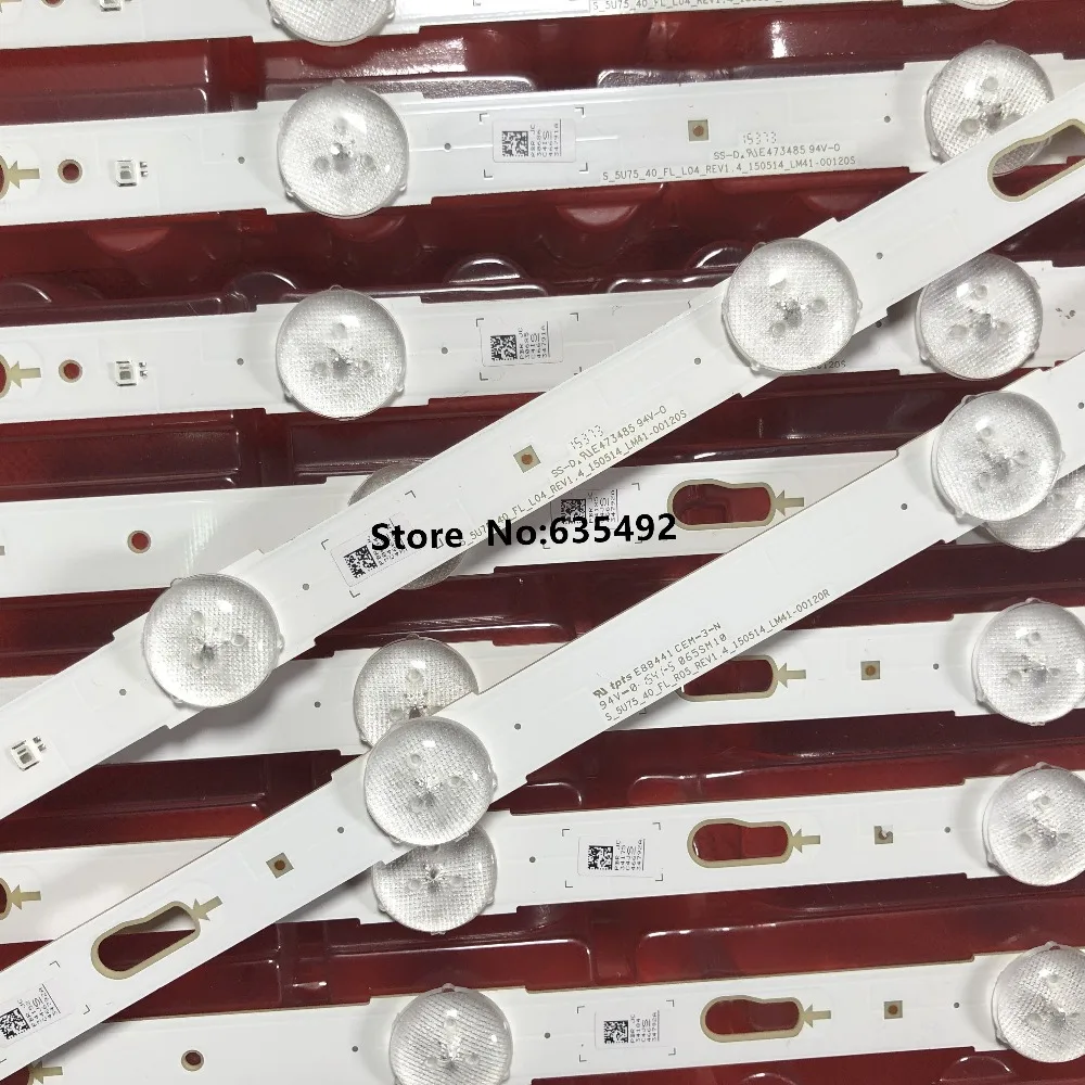 10 مجموعة LED شريط إضاءة خلفي ل V5DU-400DCA-R1 V5DU-400DCB-R1 UE40JU7000 UE40JU6590 UE40JU6500 UE40JU6472 UE40JU6450 UE40JU6430