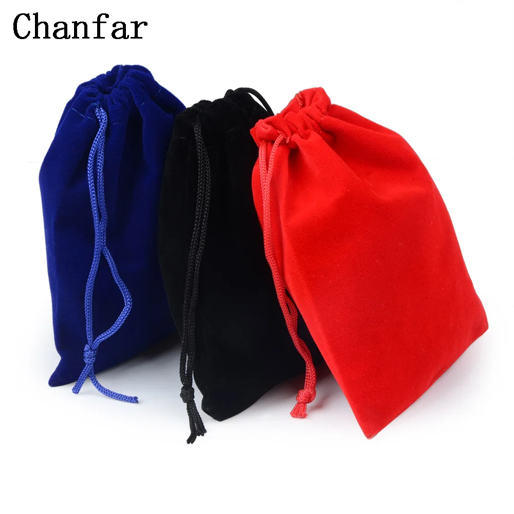 25pcs/Bag Jewelry Packing Velvet Bag 9x12cm Jewelry Bags Drawstring Gift Bags & Pouches