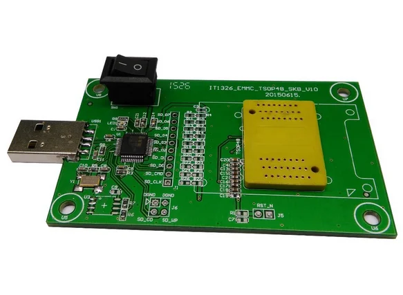 eMMC socket with USB size 11.5x13_0.5mm,eMMC socket nand flash testing, for BGA 169 and BGA 153 testing, Clamshell