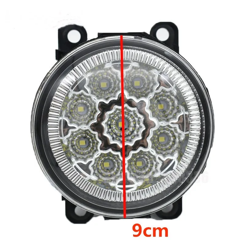 2PCS LED Front Fog Lights Car Styling Round Bumper Halogen fog lamps For Renault Duster Closed Off-Road Vehicle 2012-2015