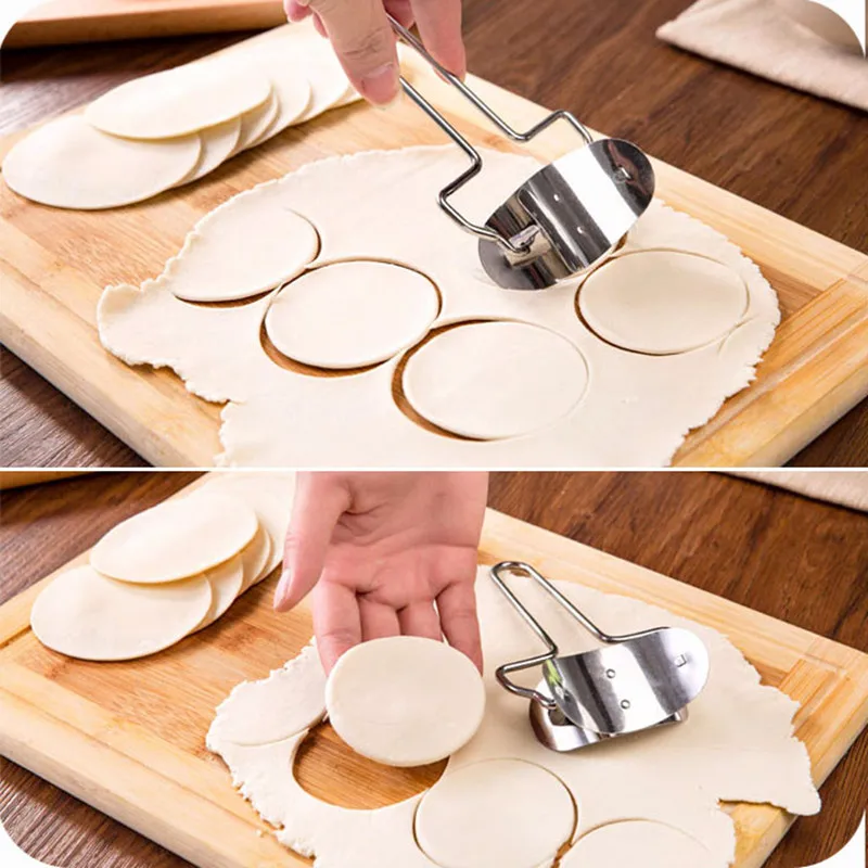 2 قطعة/الوحدة 304 الفولاذ المقاوم للصدأ العجين كوى زلابية صانع أداة Wraper القاطع فطيرة رافيولي العفن ل المطبخ المعجنات أدوات