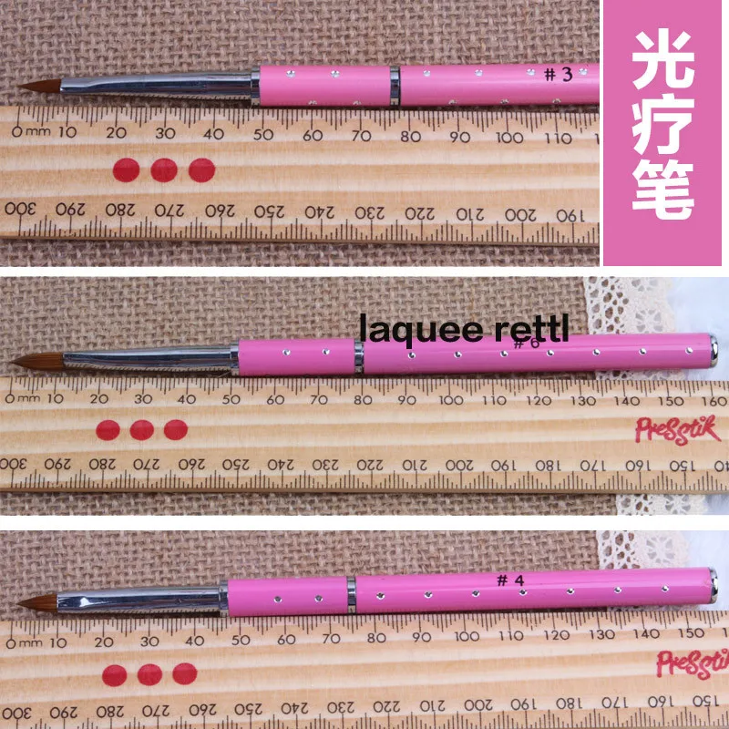 1PCS Nail Art Kolinsky Sable Acrylic Brush Pen UV Gel Polish DIY Painting Drawing Carving Pen Manicure Tools No,2 4 6 8 10