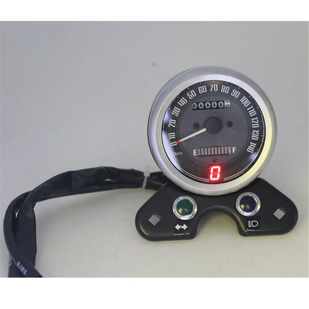 Motorcycle Retro Odometer Speedometer For Honda CG125 Cafe Racer Oil Gauge LED Signal Light Odometer Gear Display USB Charger