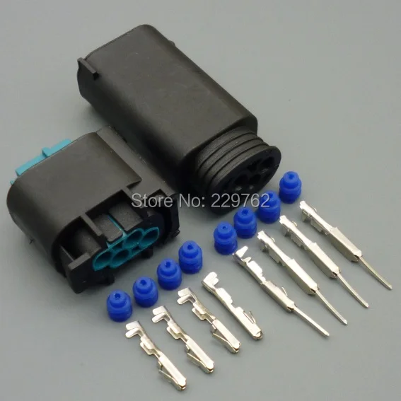 4/10/50/100sets 4 Pin 0.6mm Car Ride height sensor connector plug male female auto connector for Volkswagen Audi BMW 1-967640-1