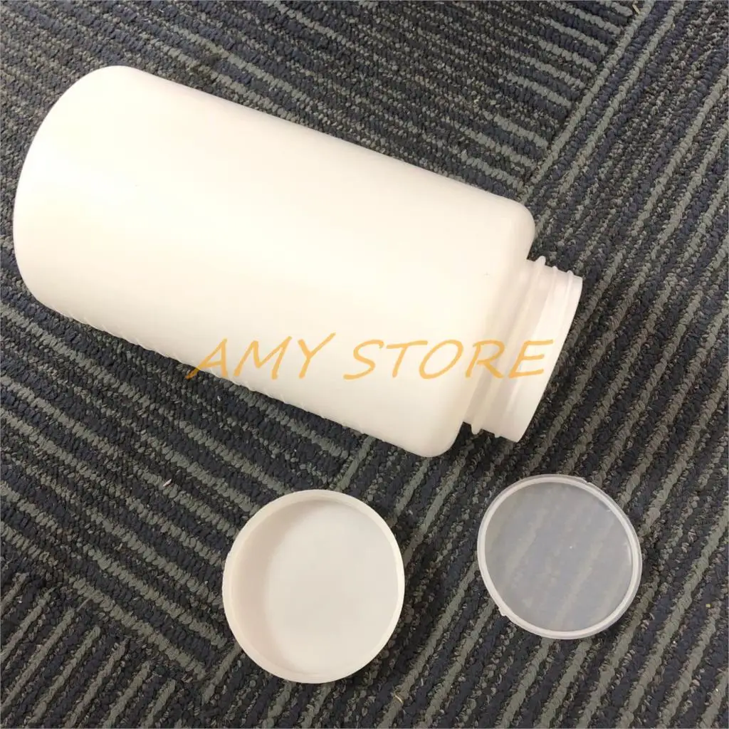 1000mL Capacity Chemical Storage Graduated Clear White Plastic Lab Cosmetic Makeup Bottle