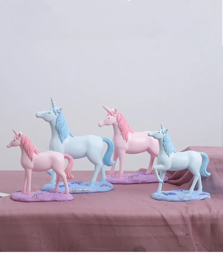 

1PC Modern Minimalist Resin Unicorn Horse Decorative Ornaments Nordic Animal Living Room Furnishings Home Decoration JL 202