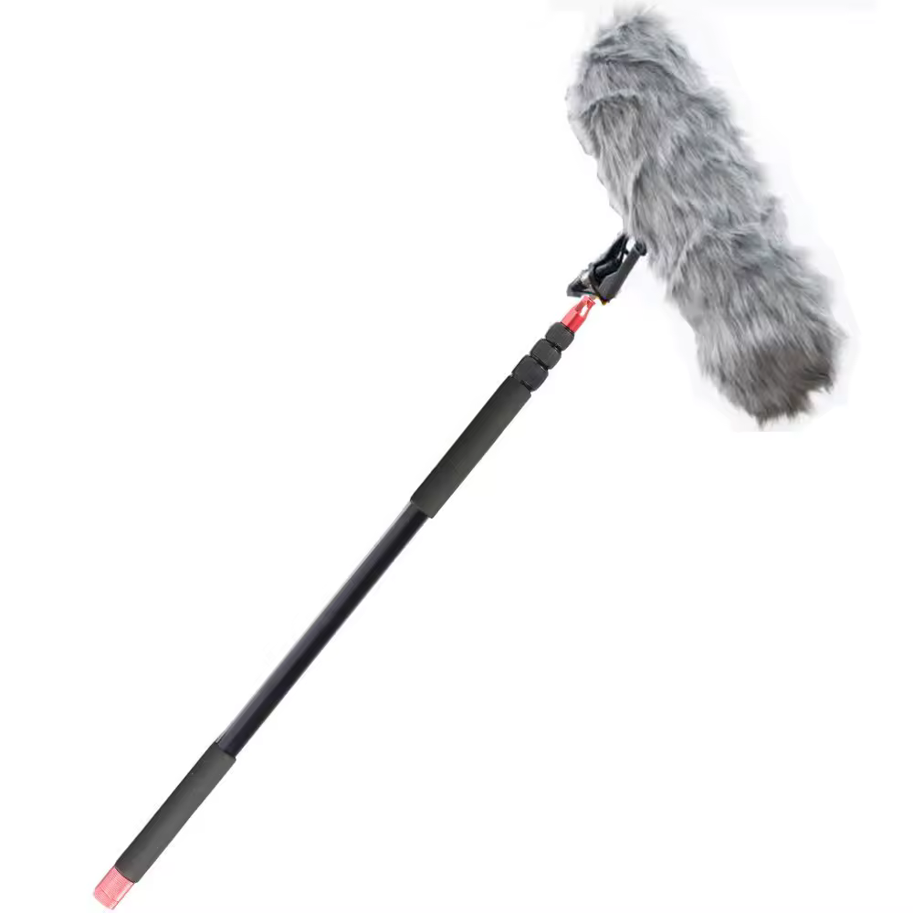 Nicad 11.5 ft המקצועי מוט המוט לרובה ציד כף יד מיקרופונים, קל משקל, מנעולי טוויסט קל, ידית מרופדת