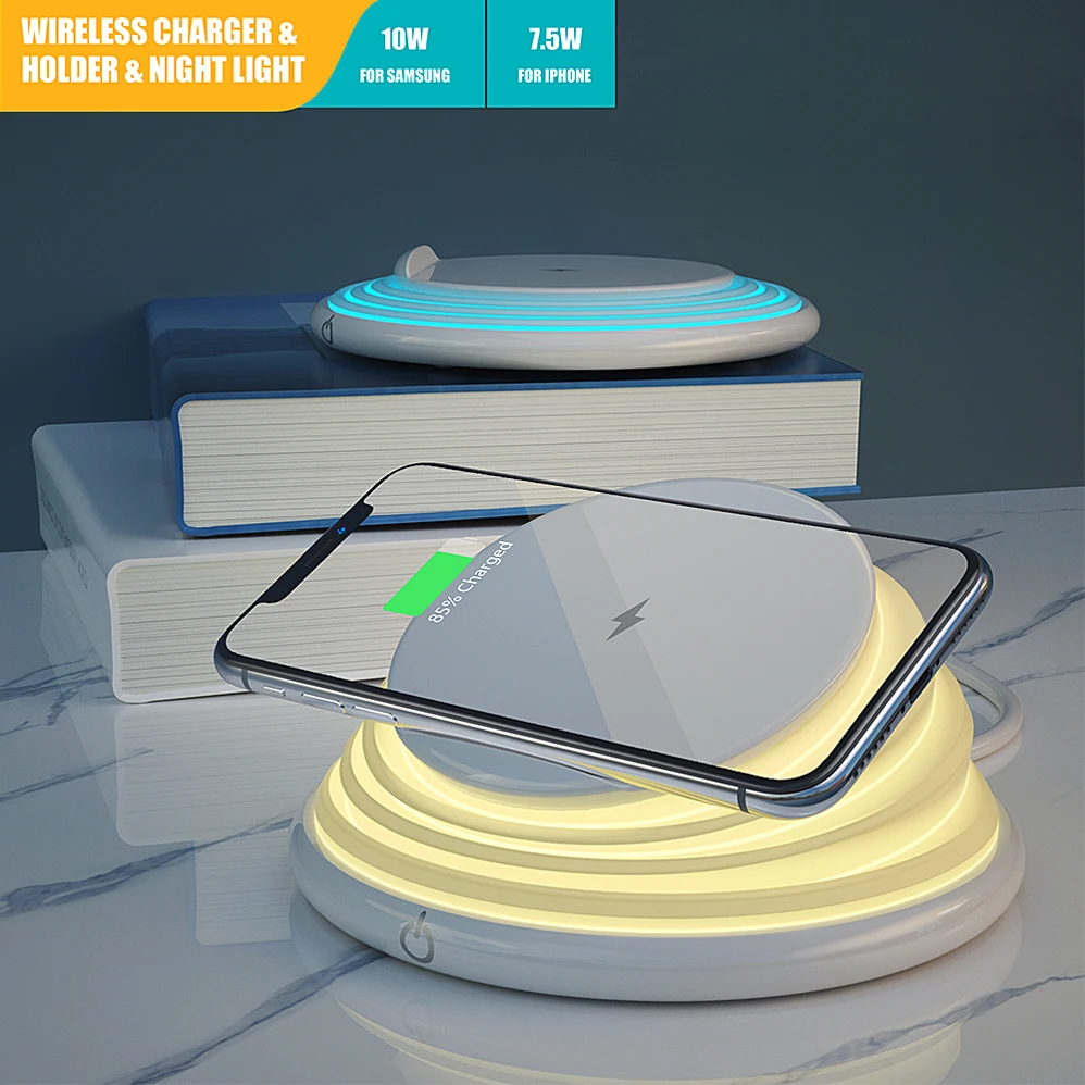 QI Wireless Charger For HUAWEI P30 Pro Mate 30 Pro IPhone X XR 11 XS Max 8 8Plus Samsung Note 8 9 S10 5G S9 + S8 S7 Charge Dock