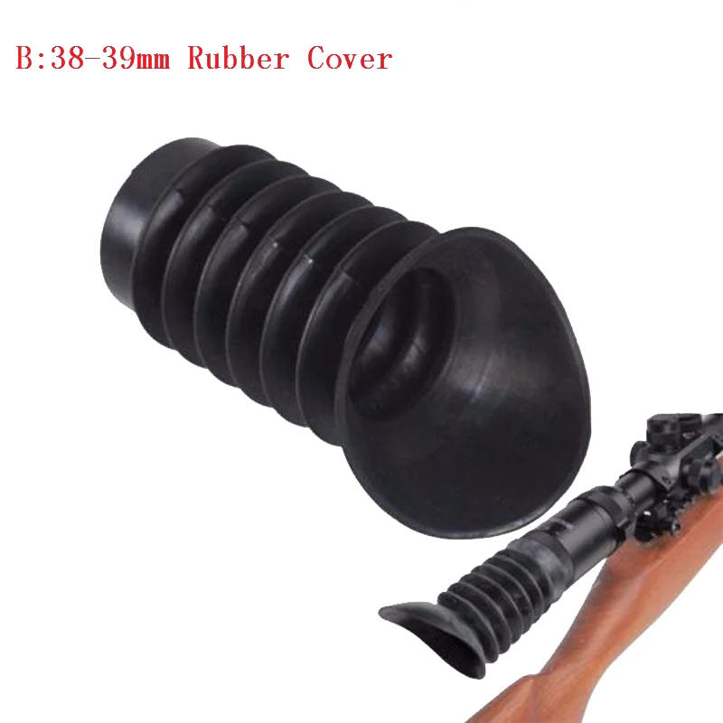 1pc Soft Rubber Cover 33-35mm / 38-39mm Eye Protector For Rifle Scope Hunting Ocular Recoil Eye Cup Protector