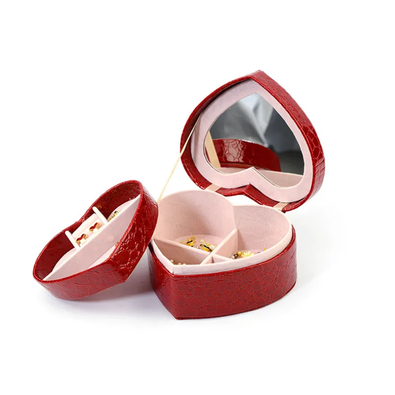 

Red Love Jewelry Boxes Wedding Marriage Ring Boxes Princess Storage Boxes European Women Korean Net Red Jewelry Organizer Gifts