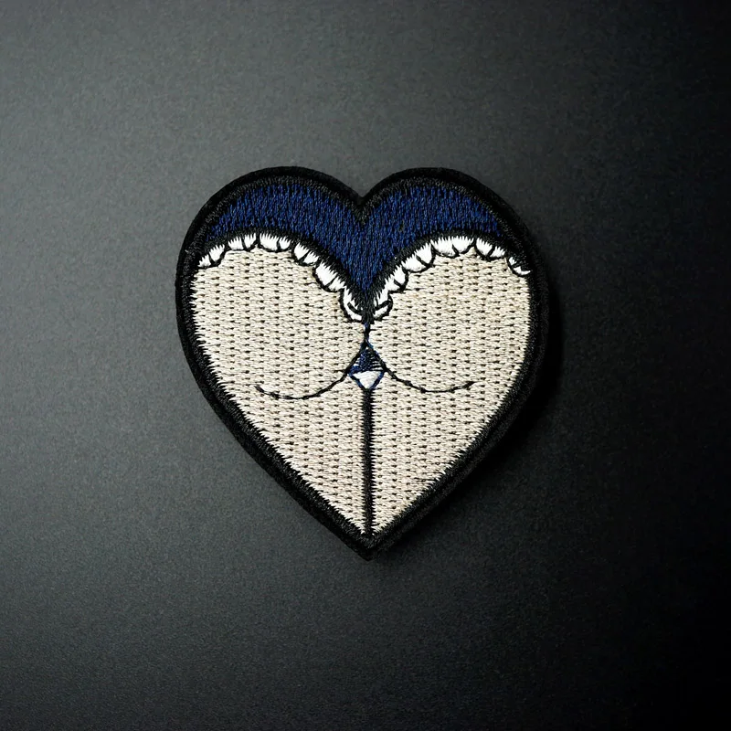 Heart Size: 5.5x6.0cm Iron On Patches Sewing Embroidered Applique for Jacket Clothes Stickers Badge DIY Apparel Accessories