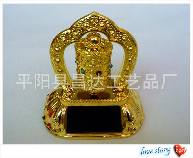 The base alloy ornaments solar car zhuangjingtong / Prayer Wheel / car accessories wholesale manufacturers