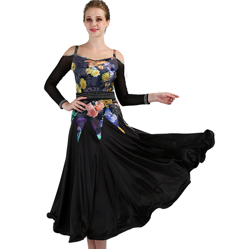 

2019 New Costume Sale Ballroom Dance Skirts Newest Design Woman Modern Waltz Tango Dress/standard Competition Dress MQ089