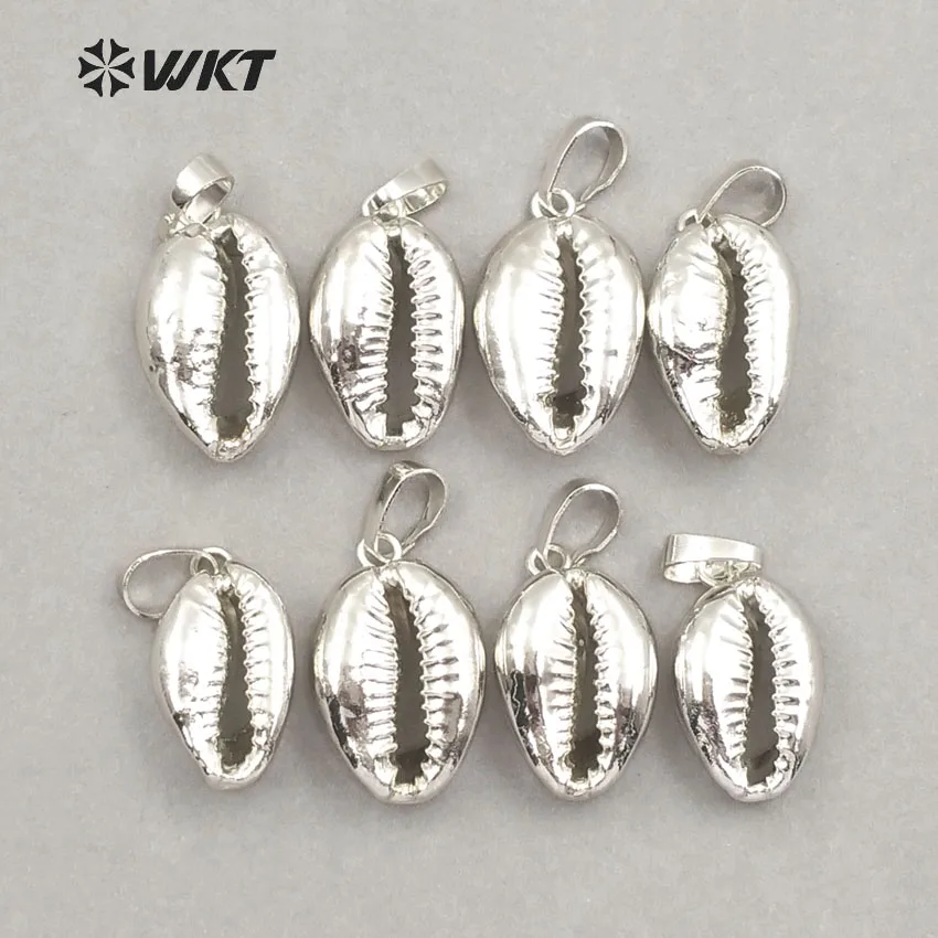 Imagem -04 - Real Cheio de Ouro Cor Mar Concha Cowrie Pingentes Sliver Galvanizado Pingentes de Ouro Charme para as Mulheres Jóias Fazer Wt-p370 Natural