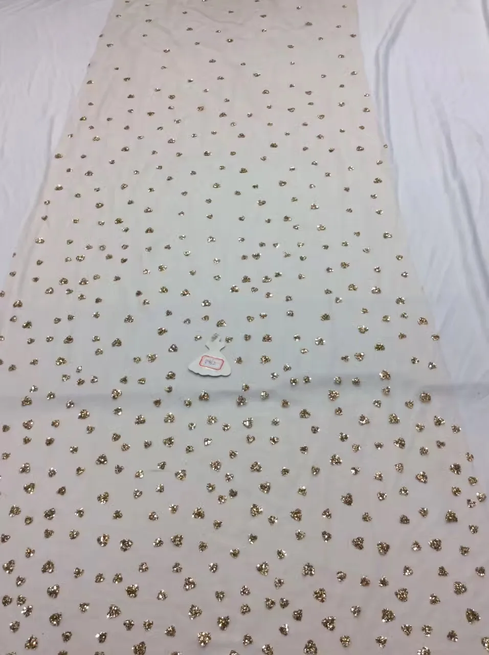 

5 yards D0015 champagne gold color 64 number dobby sexy glued sparkle tulle lace fabric for sawing /wedding dress