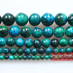 wholesale Chrysocolla stone Round Loose Spacer Beads 16