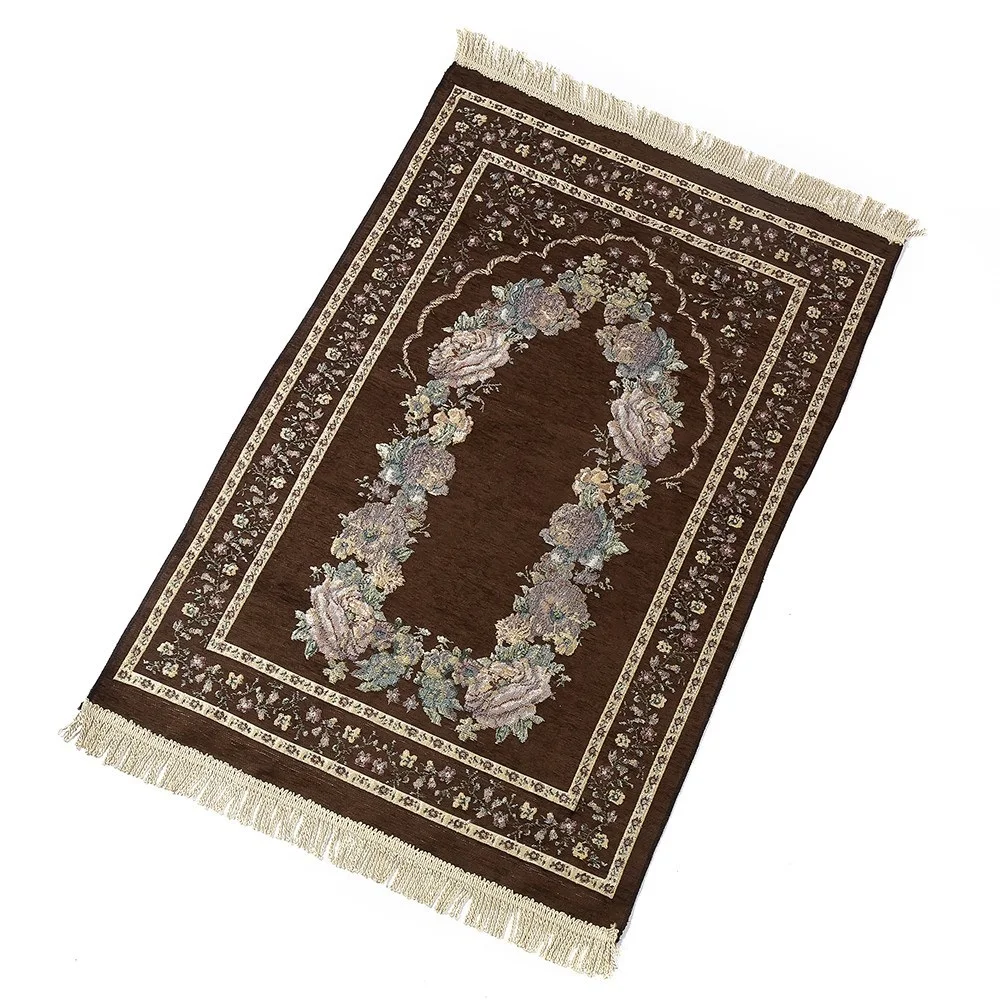 Drop Ship flower Chenille Islamic Muslim Prayer Mat Salat Musallah Prayer Rug Tapis Carpet Tapete Banheiro Islamic Praying mat