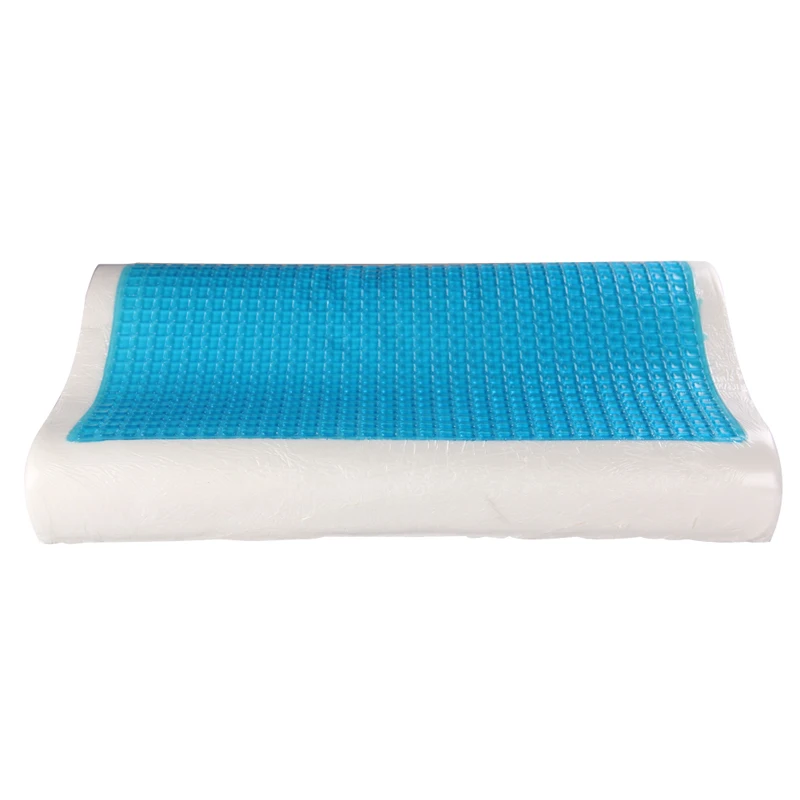 New Design Memory Foam Orthopedic Sleep Blue Cooling Comfort Gel Bed Pillow Cushion Free Shipping