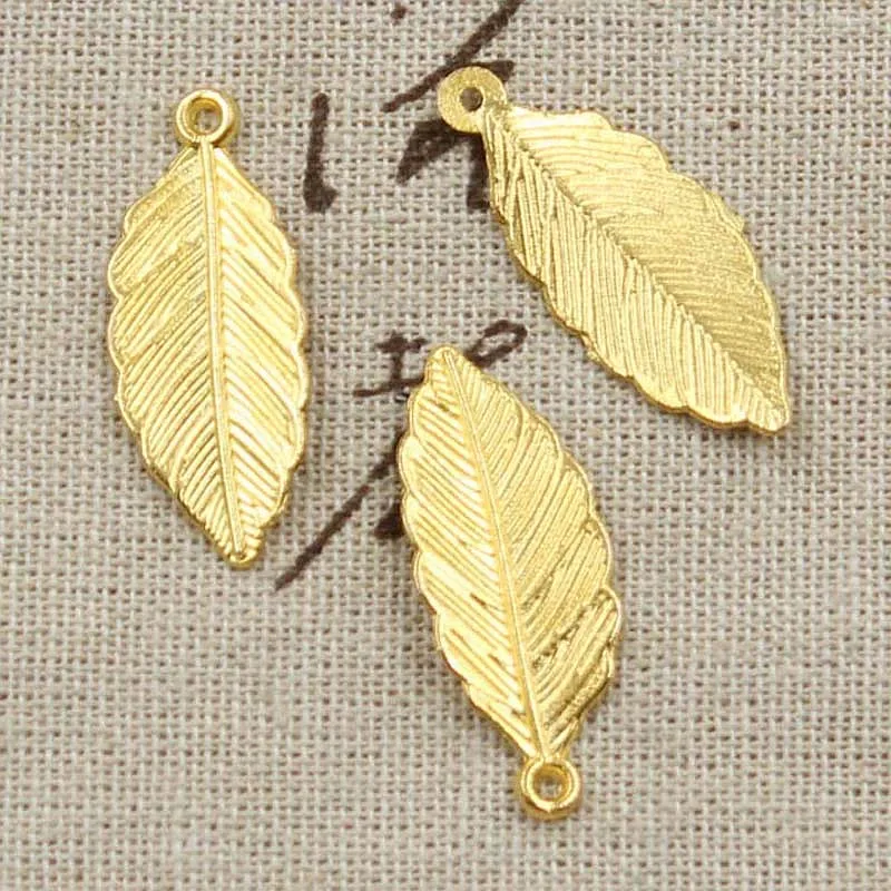 15pcs Charms Leaf 31x12mm Antique Making Pendant fit,Vintage Tibetan Bronze Silver color,DIY Handmade Jewelry