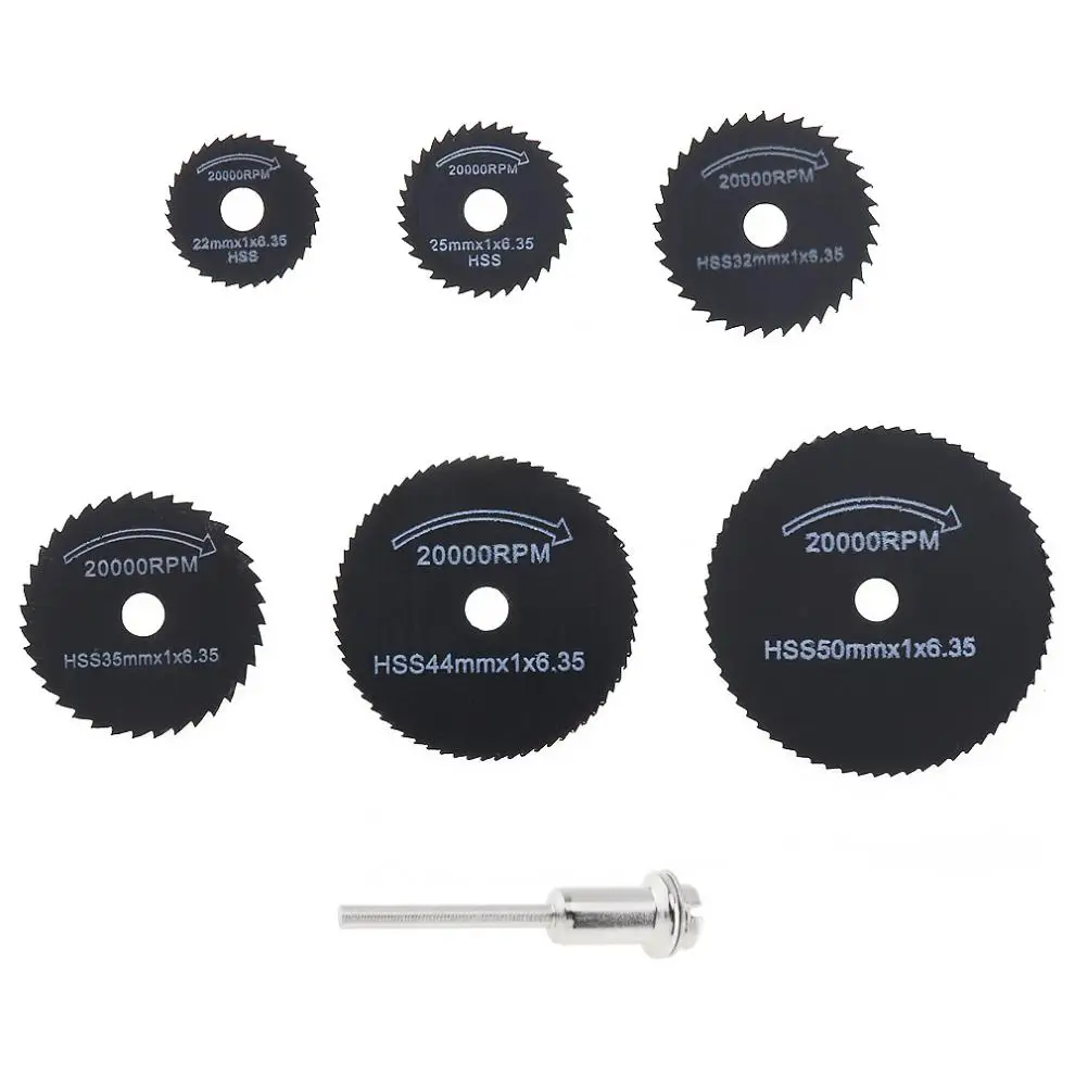 1set Circular Saw Blade Cutting Discs Rotary Metal Cutter Power Tool Kit with Connecting Shank Drill Mandrel