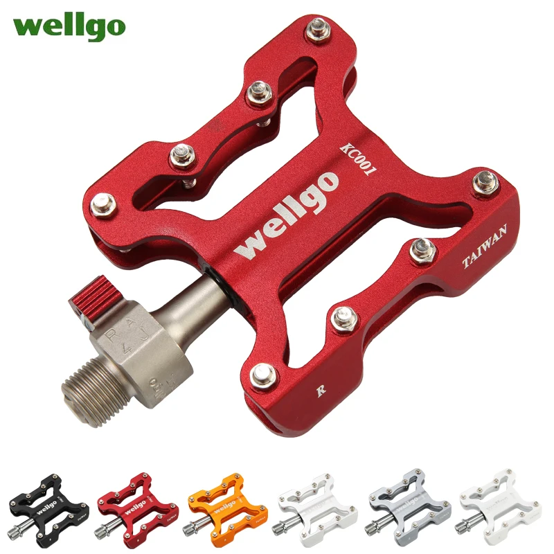 Wellgo KC001 Aluminum Alloy Road Bike Pedal Mountain Bike Pedal Bicycle Parts Folding bike pedal bike lock pedal