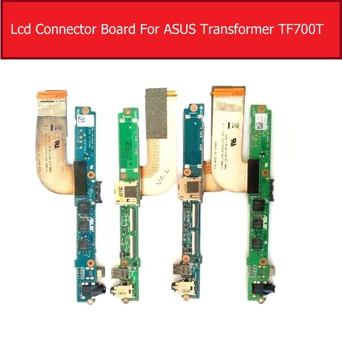 

Genuine Audio Jack port & Lcd display screen board For ASUS Transformer TF700T LCD panel connect flex cable replacement repair