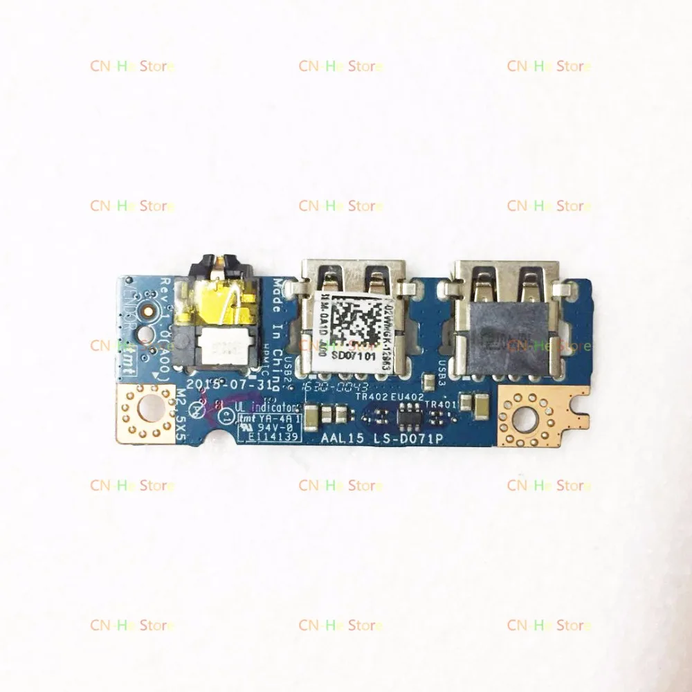 FOR Dell Inspiron 15 3559 5559 5558 USB Audio Jack Port Board 02WMGK 2WMGK LS-D071P Perfect work