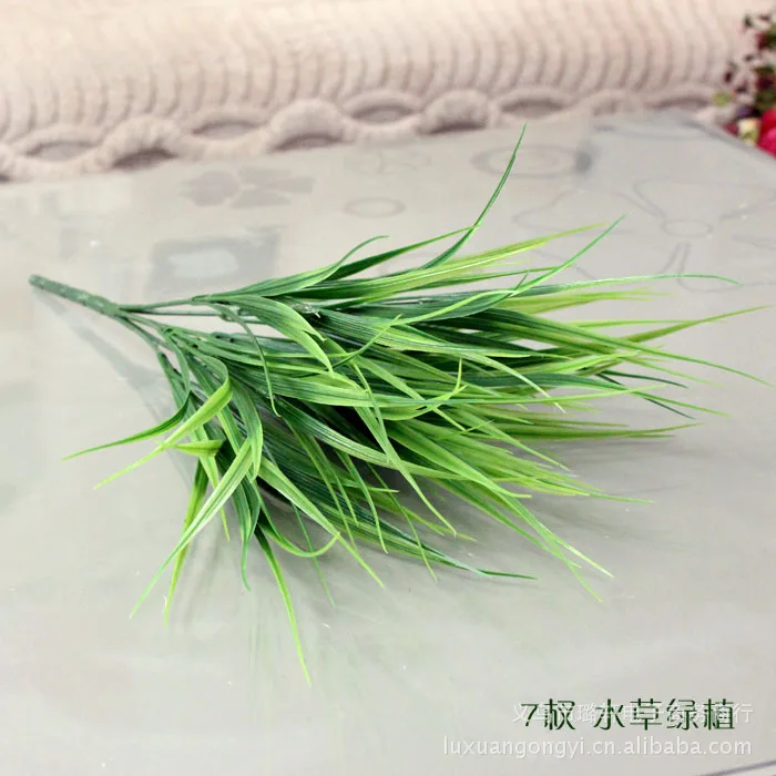 7-fork Green Grass simulation Artificial Plants Household Store Dest Rustic Decoration Clover Plant Wholesale