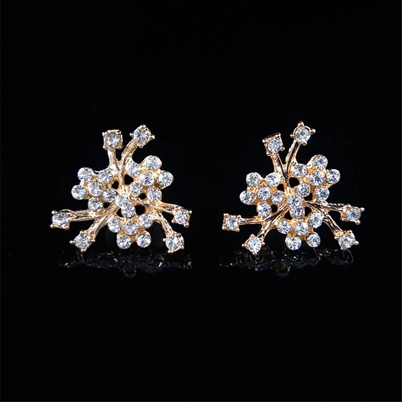 

2018New 100Pcs Alloy Rhinestone Flower Pin Buttons for DIY Clothes Decoration and Hair Accessories HZ430