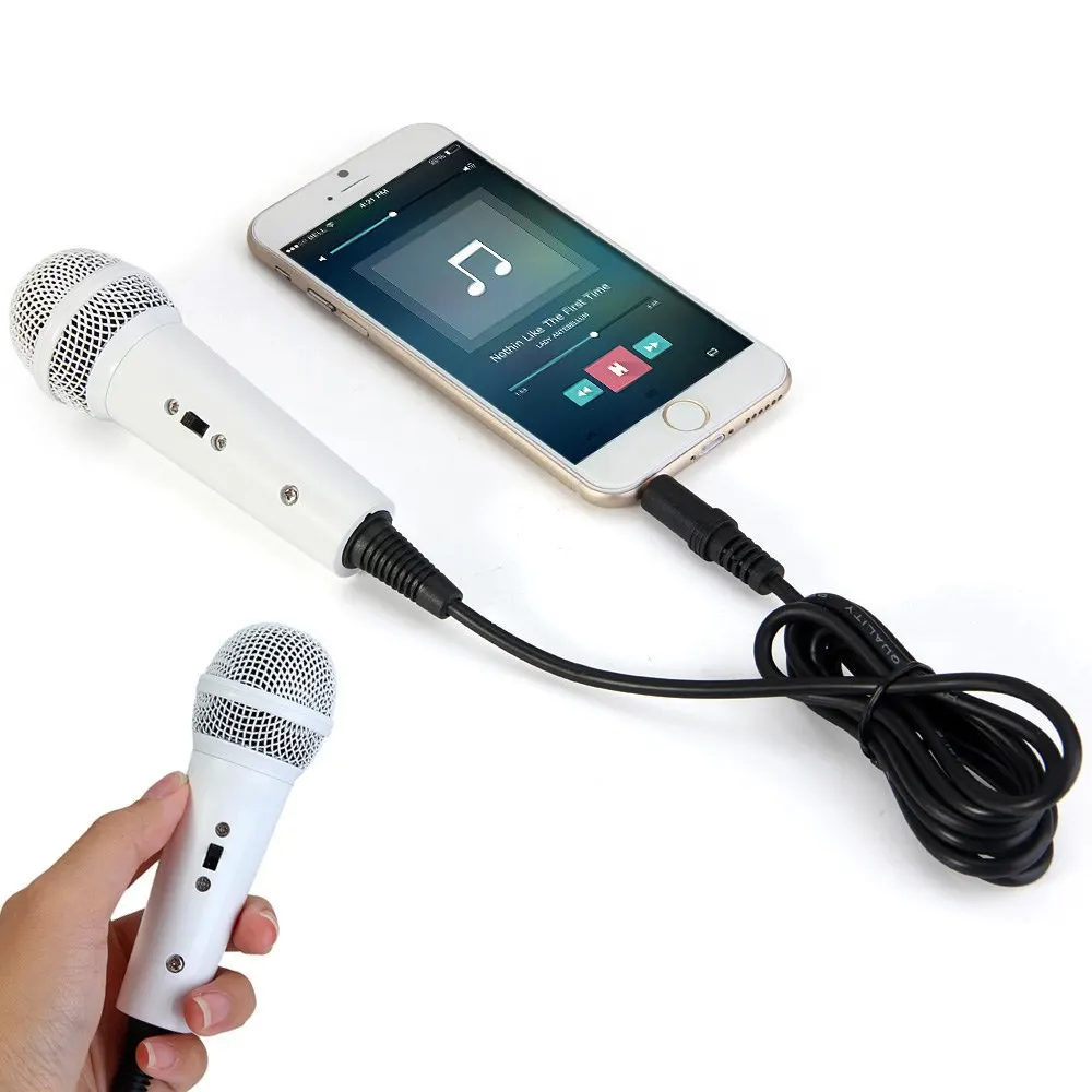 HOT Mini Handheld Wired Condenser Microphone with Single Directivity 3.5mm Plug for UC QQ YY QT IS Cellphones PC Home KTV