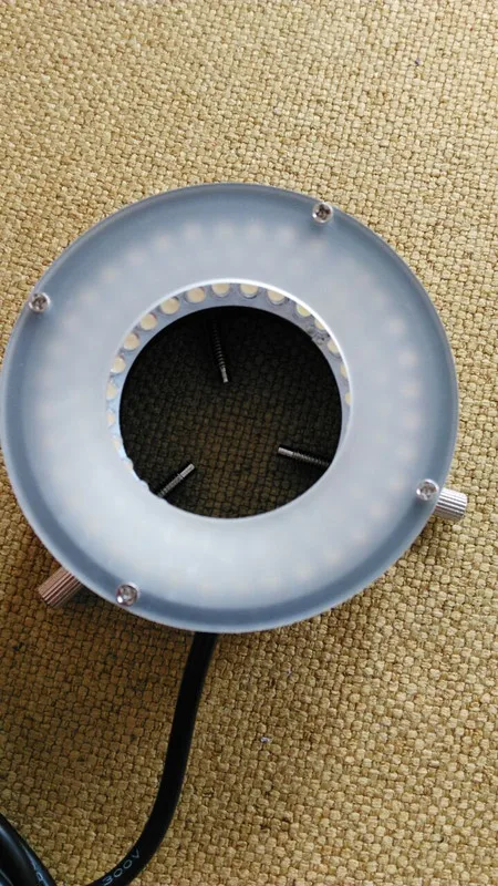 مصباح حلقي LED قابل للتعديل ، ميكروسكوب بيولوجي ، مصدر ضوء حلقة LED بقطر 50 مللي متر ، 96 قطعة.